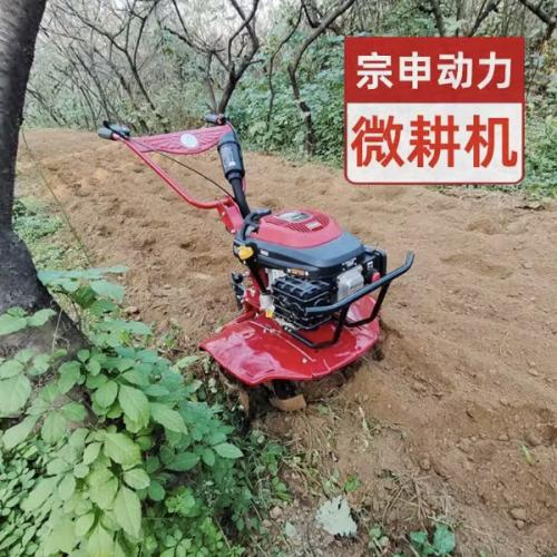 微耕机汽油耕地机四冲旋耕机农用除草开沟翻土机松土